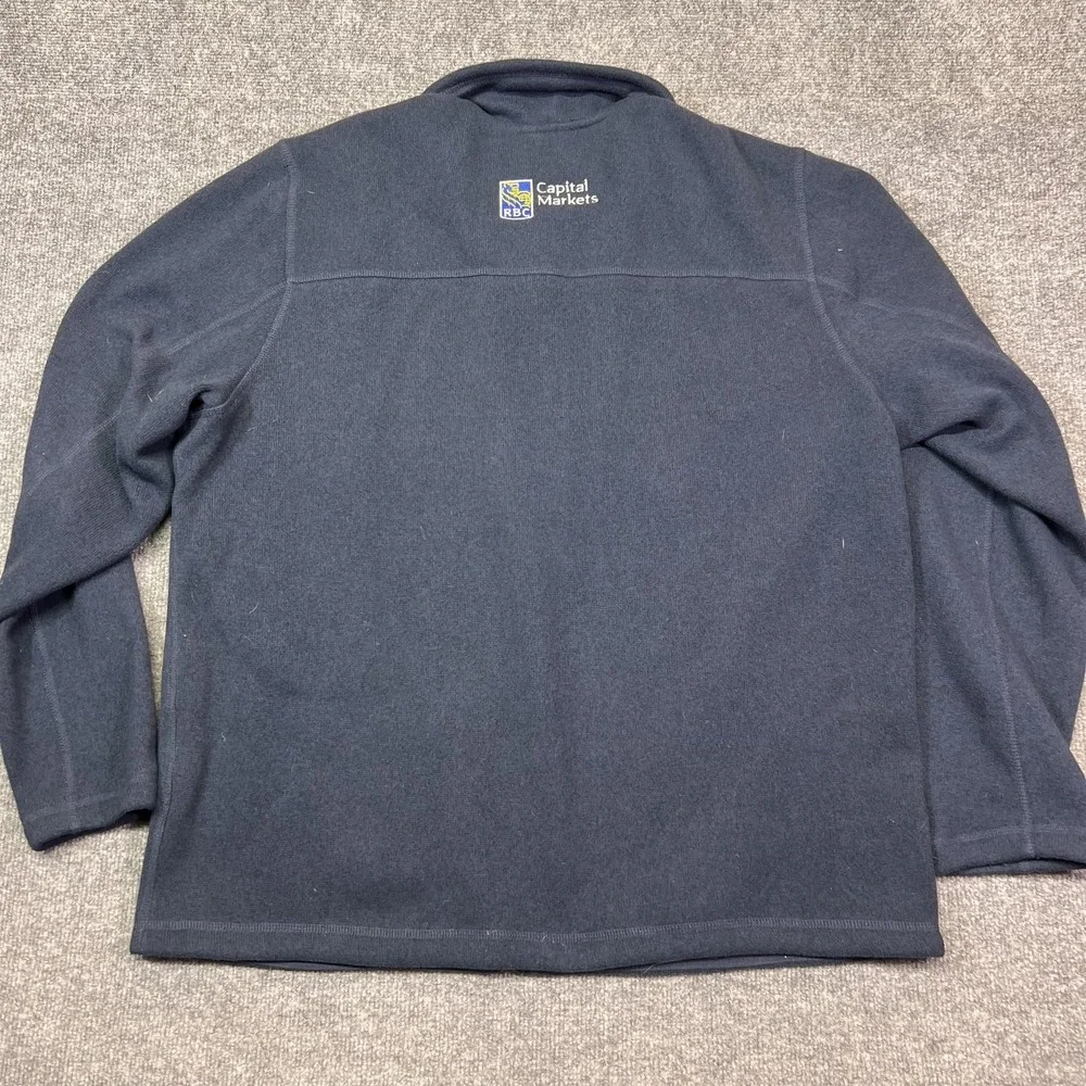 The North Face Jacket Mens XL Blue Fleece Full Zip RBC Capital Markets Logo